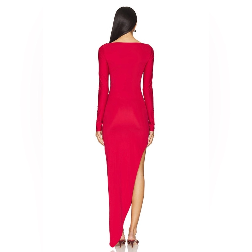 đź’—Superdown Red Bodycon Dress with Slit - Picture 3 of 7